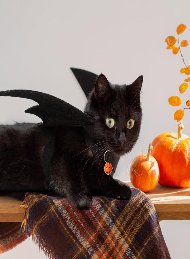 OLANRUN Cat Halloween Costume, Cat Costumes, Small Dog Halloween Costumes - Bat Wing with Pumpkin Bell for Pet Halloween Cosplay Party Dress Up Accessories (Medium) - Image 5